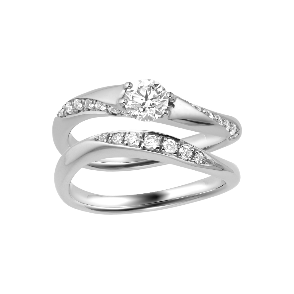 ブライダルリング　婚約指輪　結婚指輪　ポンテヴェキオ　レイヤードスタイル 05