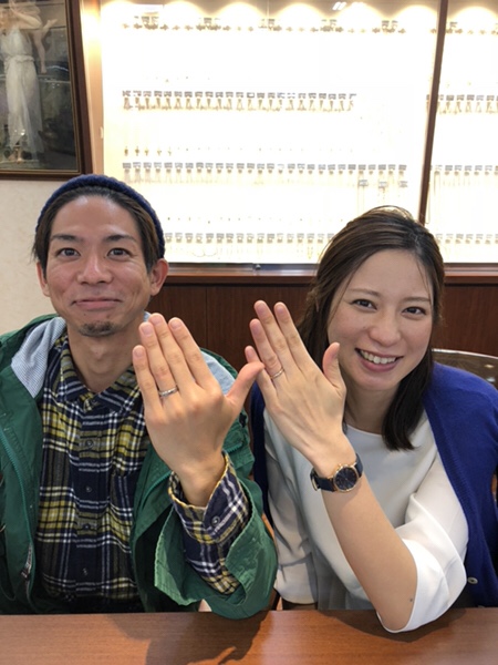 makana　結婚指輪　ご購入のカップル