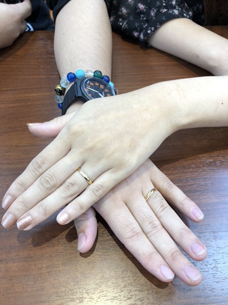 結婚指輪　ご購入のカップル