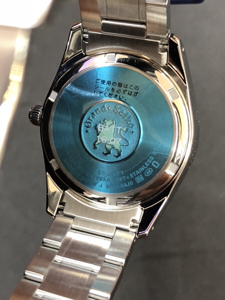 腕時計　グランドセイコー　SBGT038 旧ロゴ 9Fクォーツ K18　裏蓋　獅子の紋章