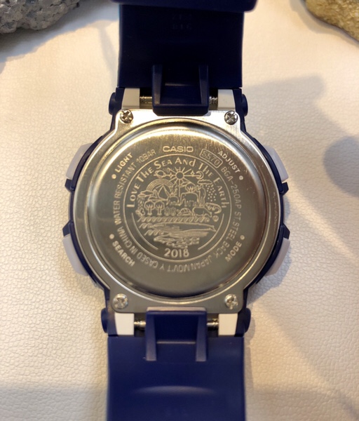 カシオbaby-Ｇ　アクアプラネットタイアップモデル　bga-250ap-2ajr 裏蓋