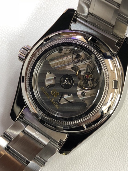 腕時計　グランドセイコー SBGJ203 マスターショップ限定モデル  GMT  メカニカルの裏蓋側