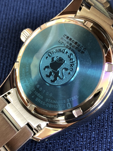腕時計　グランドセイコー SBGA285 マスターショップ限定モデル  スプリングドライブ  の裏蓋側