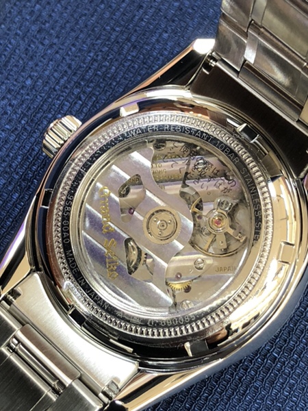 腕時計　グランドセイコーSBGH205  マスターショップ限定モデル  メカニカルハイビート  岩手山パターンの裏蓋側