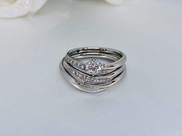 婚約指輪　結婚指輪　Quand de MariageのAilesエール　セットリング