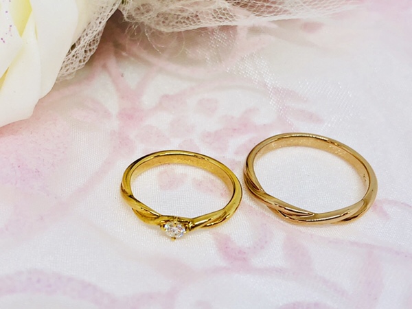 ブライダルリング　婚約指輪と結婚指輪　山城時計店オリジナルブランドのAvantage ロープ