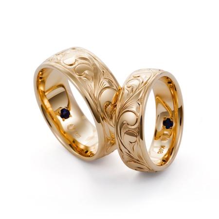 バレルタイプ 6MM K18 プリンセス彫刻