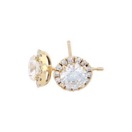 ☆ 大粒のダイヤモンドピアス トータル1ct　HALOコレクション☆