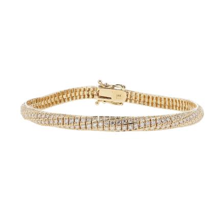 B501 K18ダイヤモンド3.05ct ブレスレット 18cm