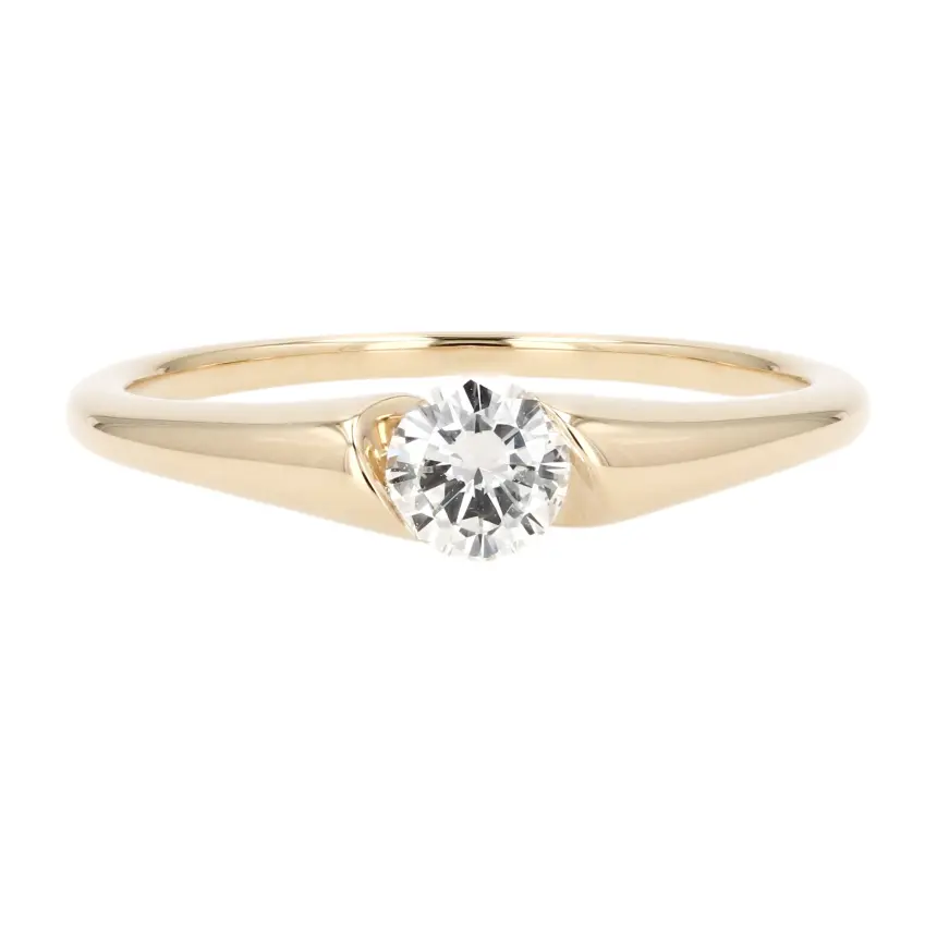光を包み込む 0.297ct K18ダイヤモンドリング #63006 | 株式会社山城時計店