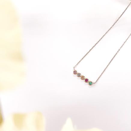 N59マルチカラープチネックレス