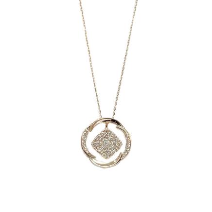 N119 K18 2way ダイヤモンドネックレス #35776