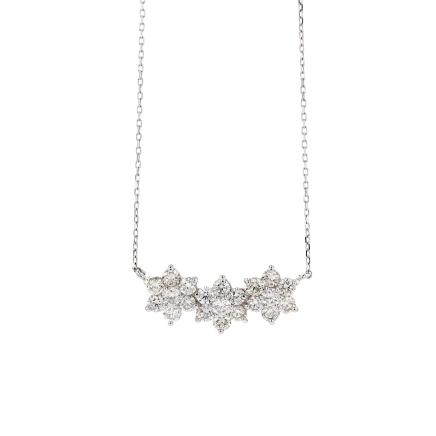N42 PT 1.0ct フラワージュエリーネックレス #97029