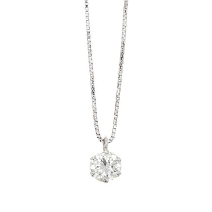 N627 PT ソリティアネックレス 0.3ct