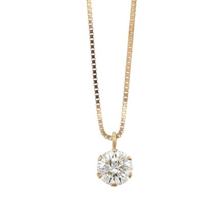 N629 K18 ダイヤモンド ソリティアネックレス 0.3ct
