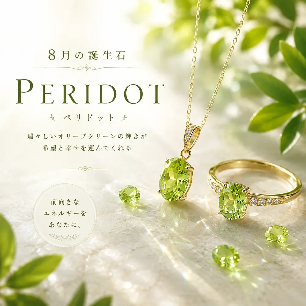 8月の誕生石 ペリドット ジュエリーコレクション