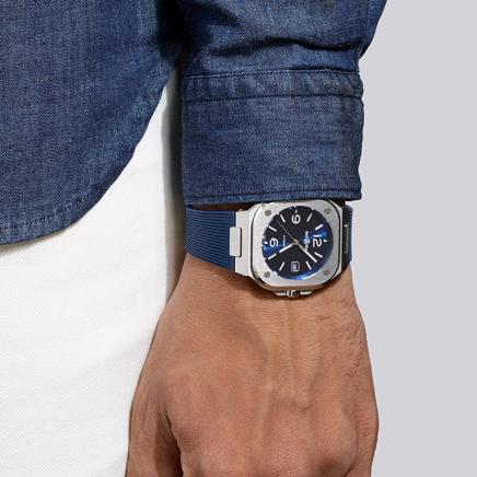 Bell & ross br 05 blue steel cheap