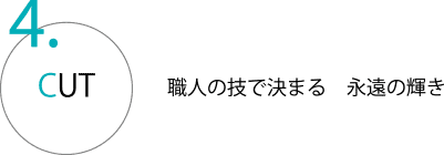 4.CUT　職人の技で決まる　永遠の輝き