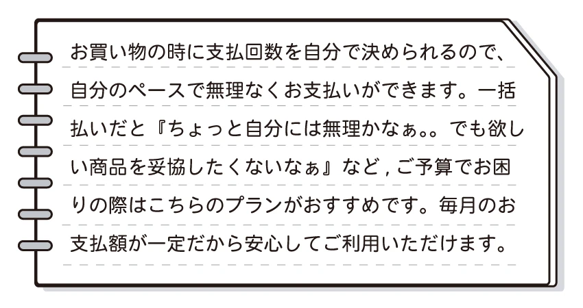 その１、一括で払わなくても大丈夫