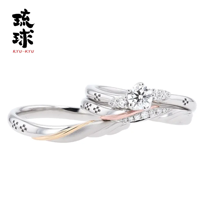 結婚指輪 ぐじんふう 重ね付けセット