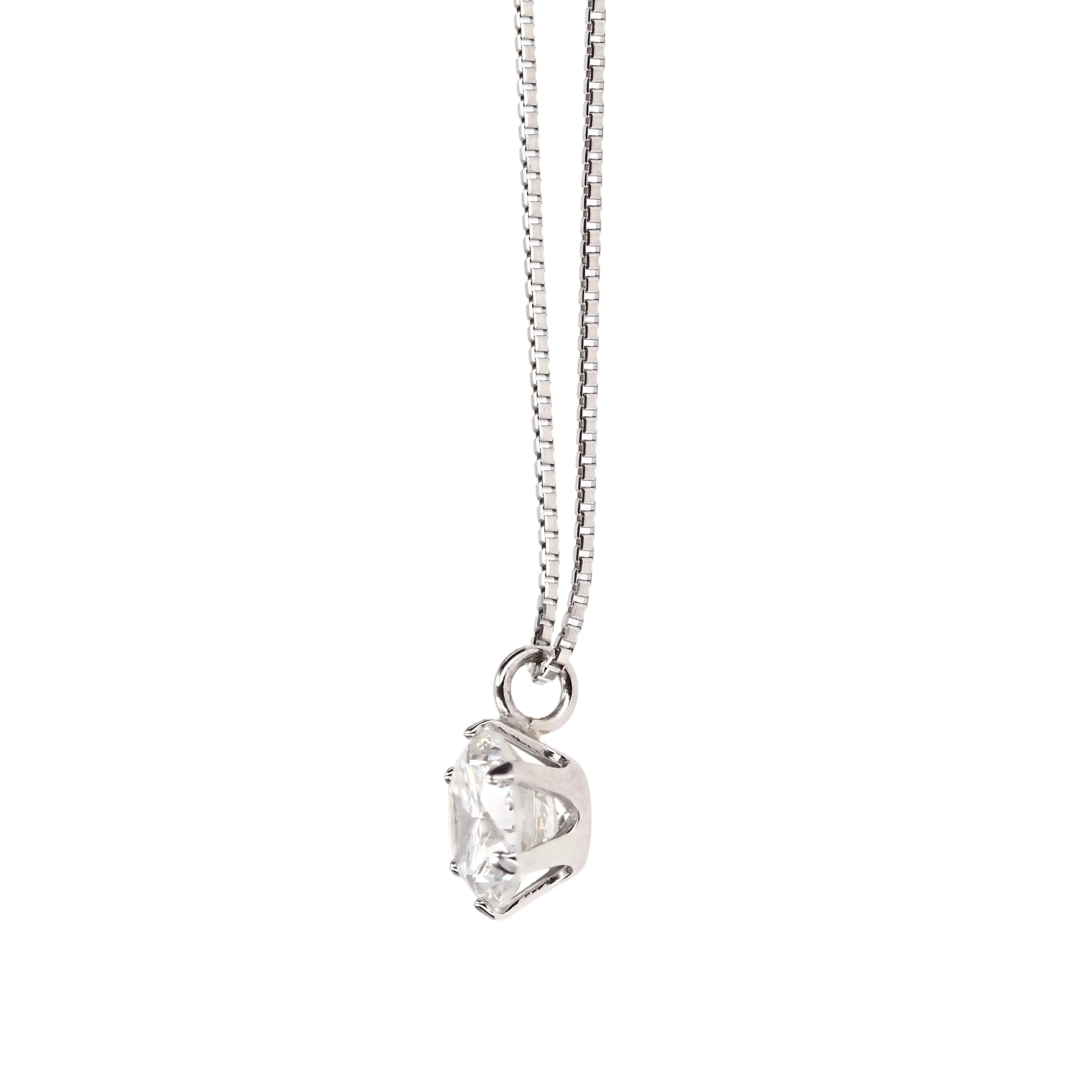 一粒に宿る上質な輝き 0.550ct ダイヤモンド Pt ネックレス #58001 ディテール画像