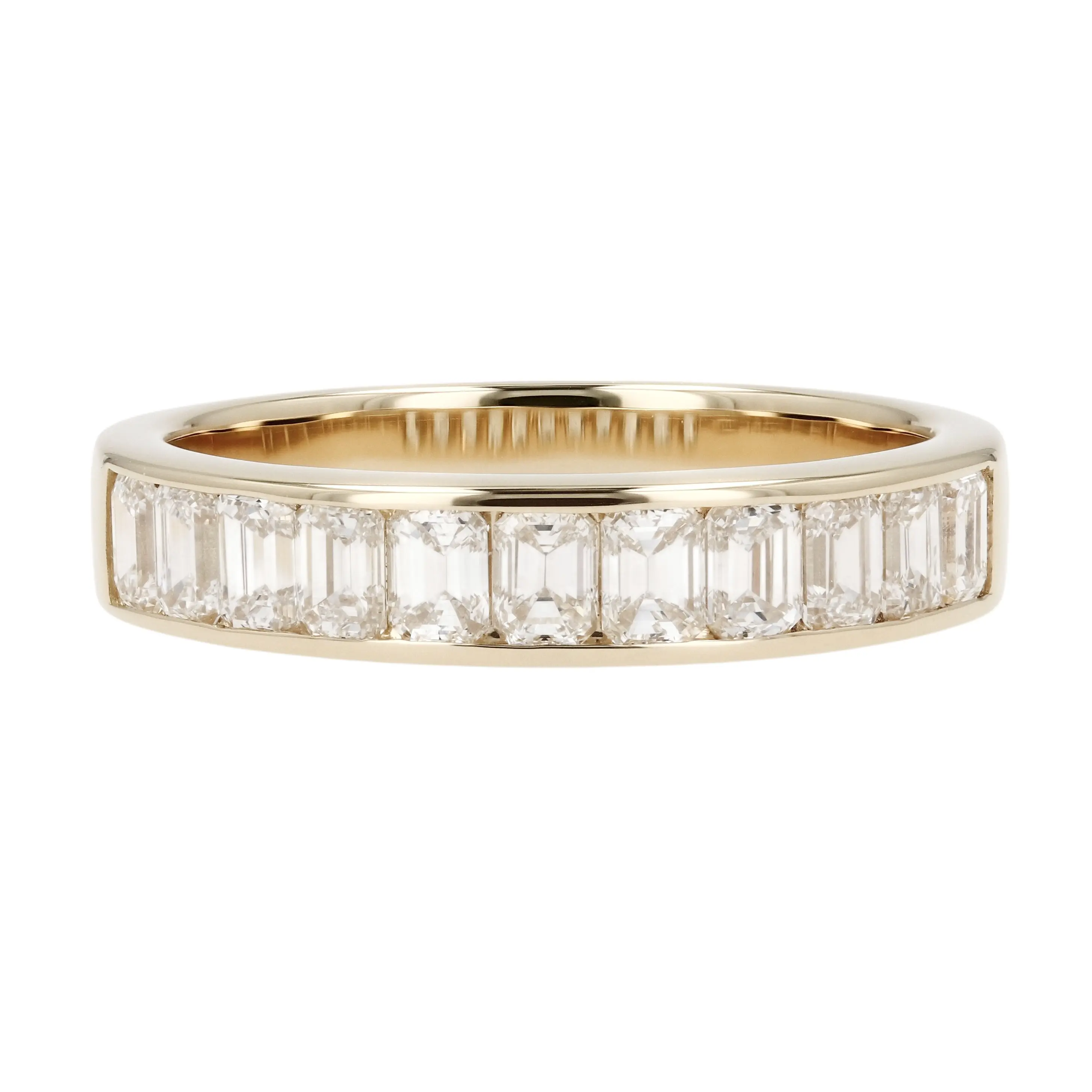 澄んだ光を美しく連ねる 1.027ct K18 ダイヤモンド ハーフエタニティリング #56008 メイン画像