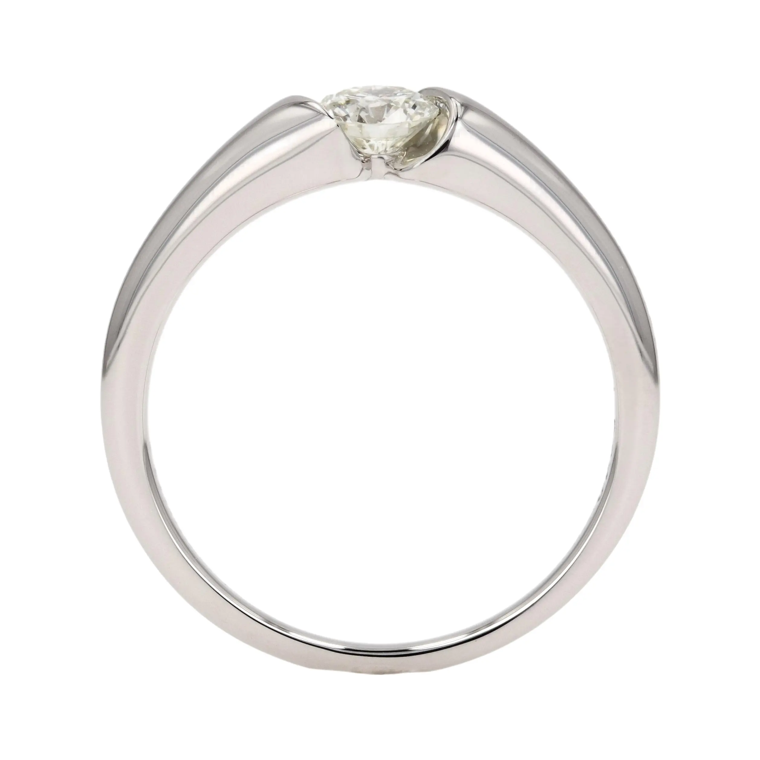 凛とした輝きを包む 0.342ct PTダイヤモンドリング #60005 ディテール画像