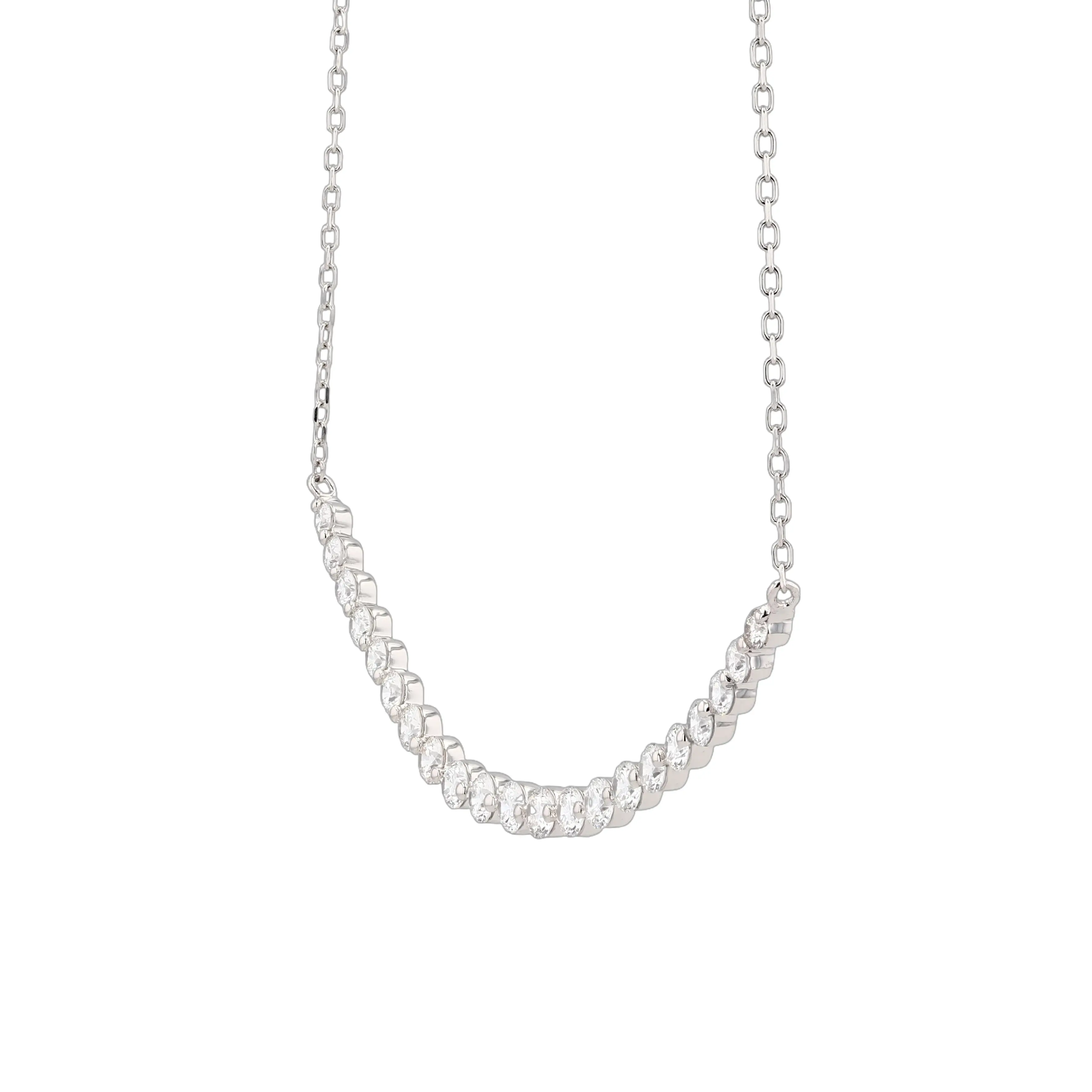 光を連ねて 優美に煌めく 1.00ct PTダイヤモンドネックレス #41006 ディテール画像
