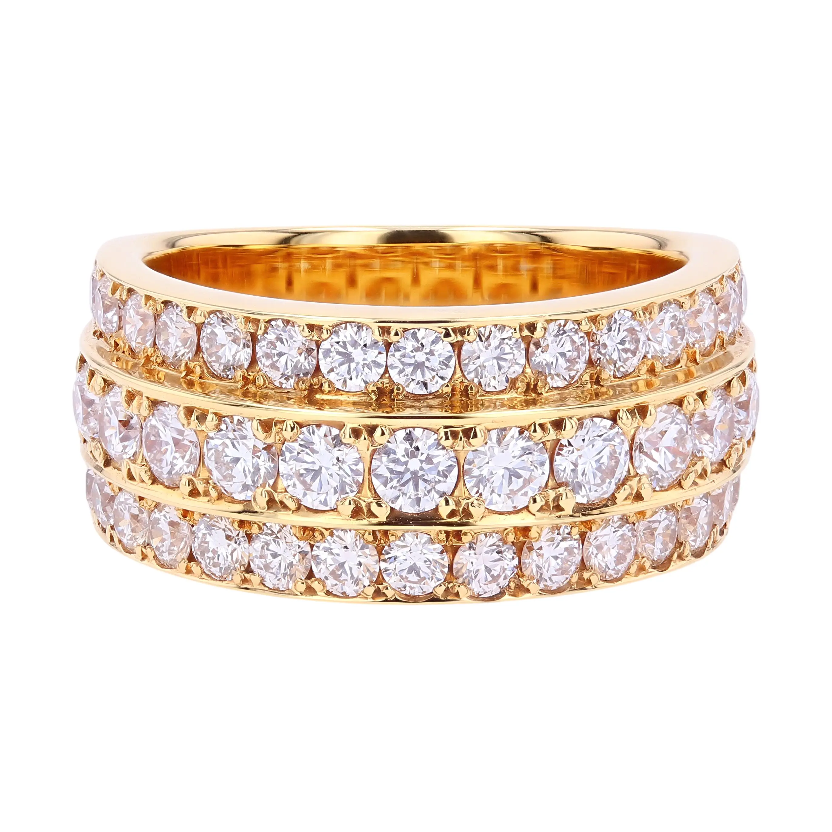 華やかな煌めきを纏う K18 2.0ct ダイヤモンドリング #23008 メイン画像