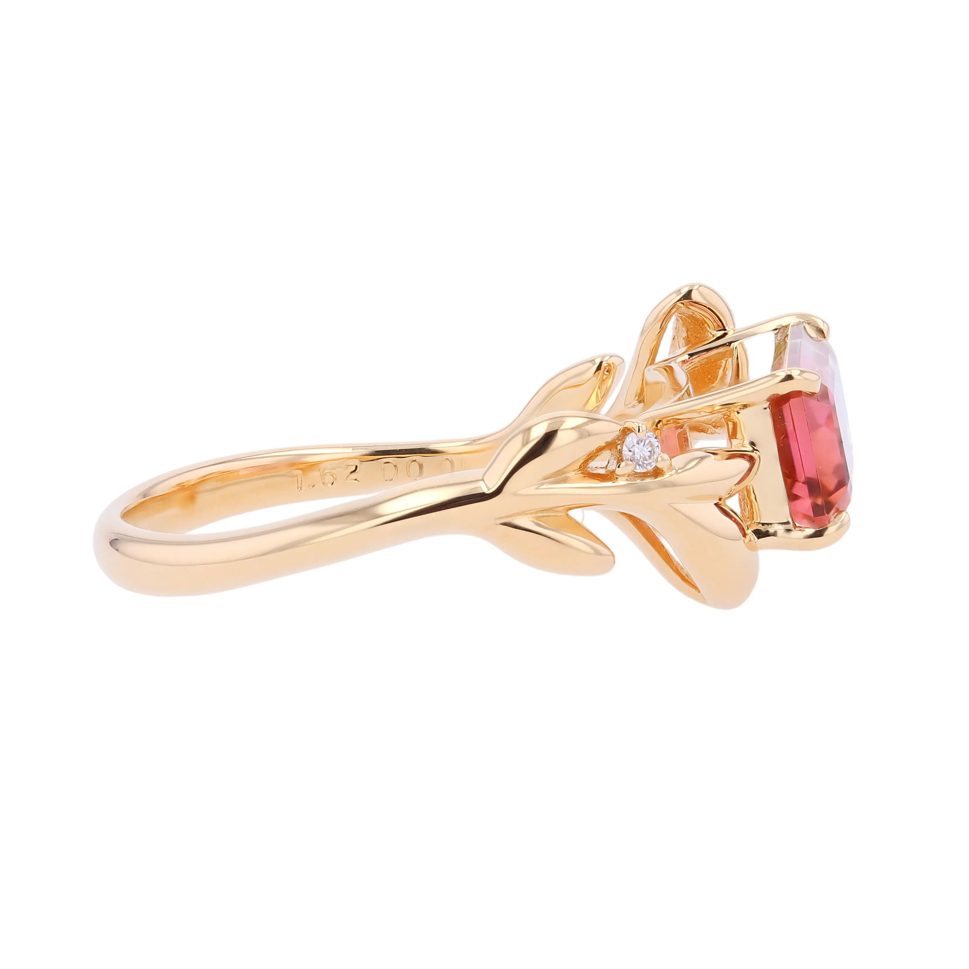 彩りの移ろいを楽しむ 1.62ct パーティーカラートルマリン K18リング #27001 ディテール画像 1