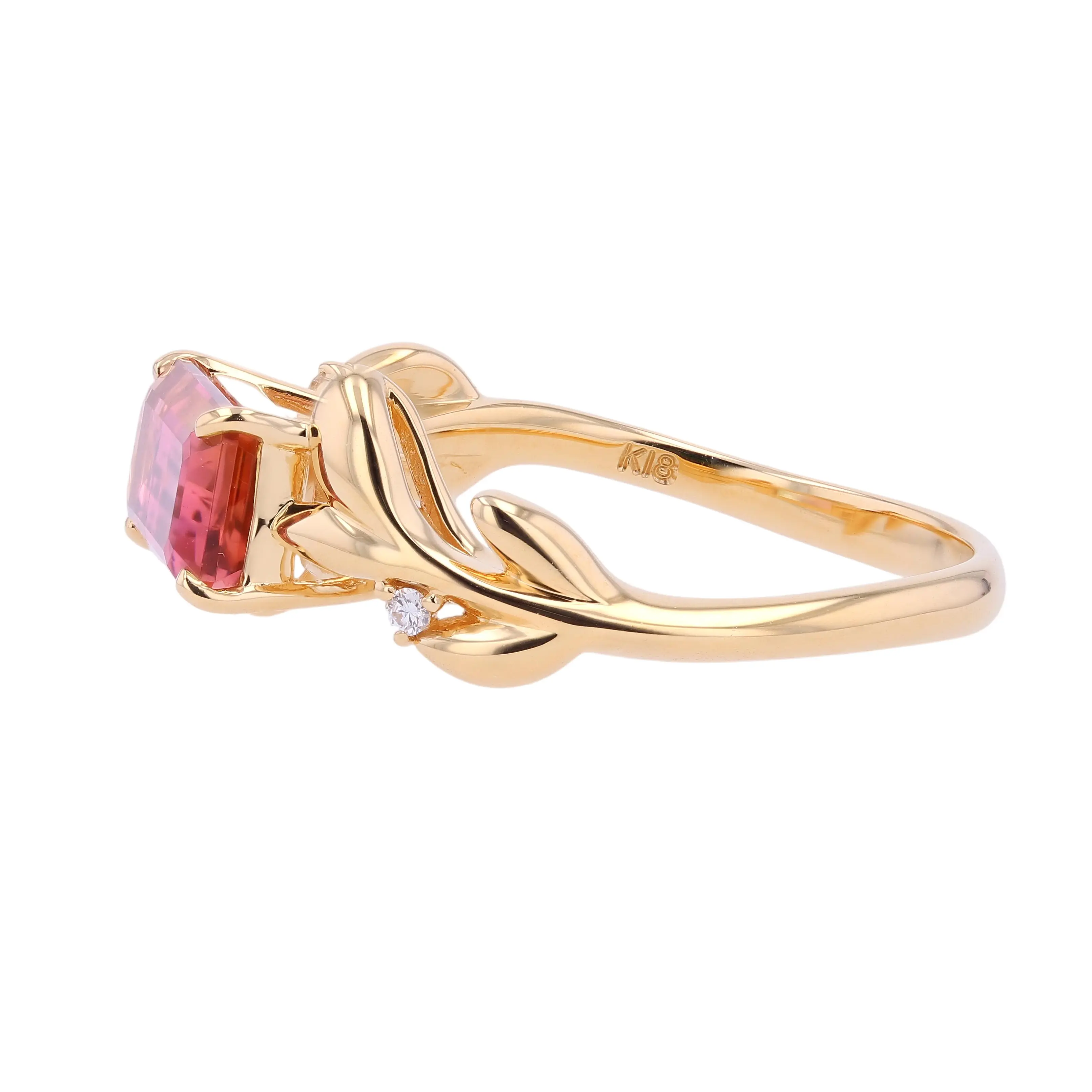 彩りの移ろいを楽しむ 1.62ct パーティーカラートルマリン K18リング #27001 ディテール画像 2