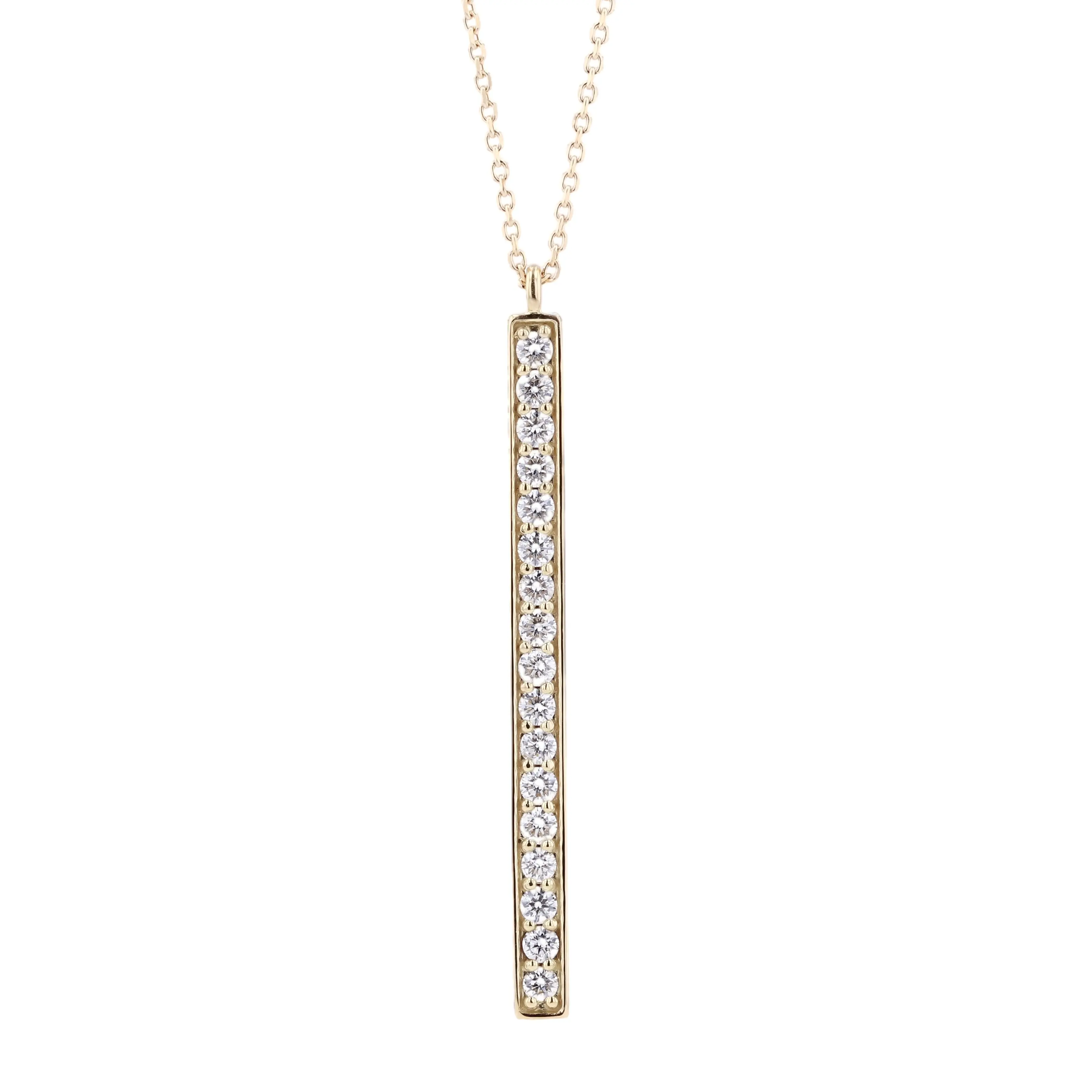 光のラインを纏う 0.34ct K18ダイヤモンドネックレス #04007 メイン画像