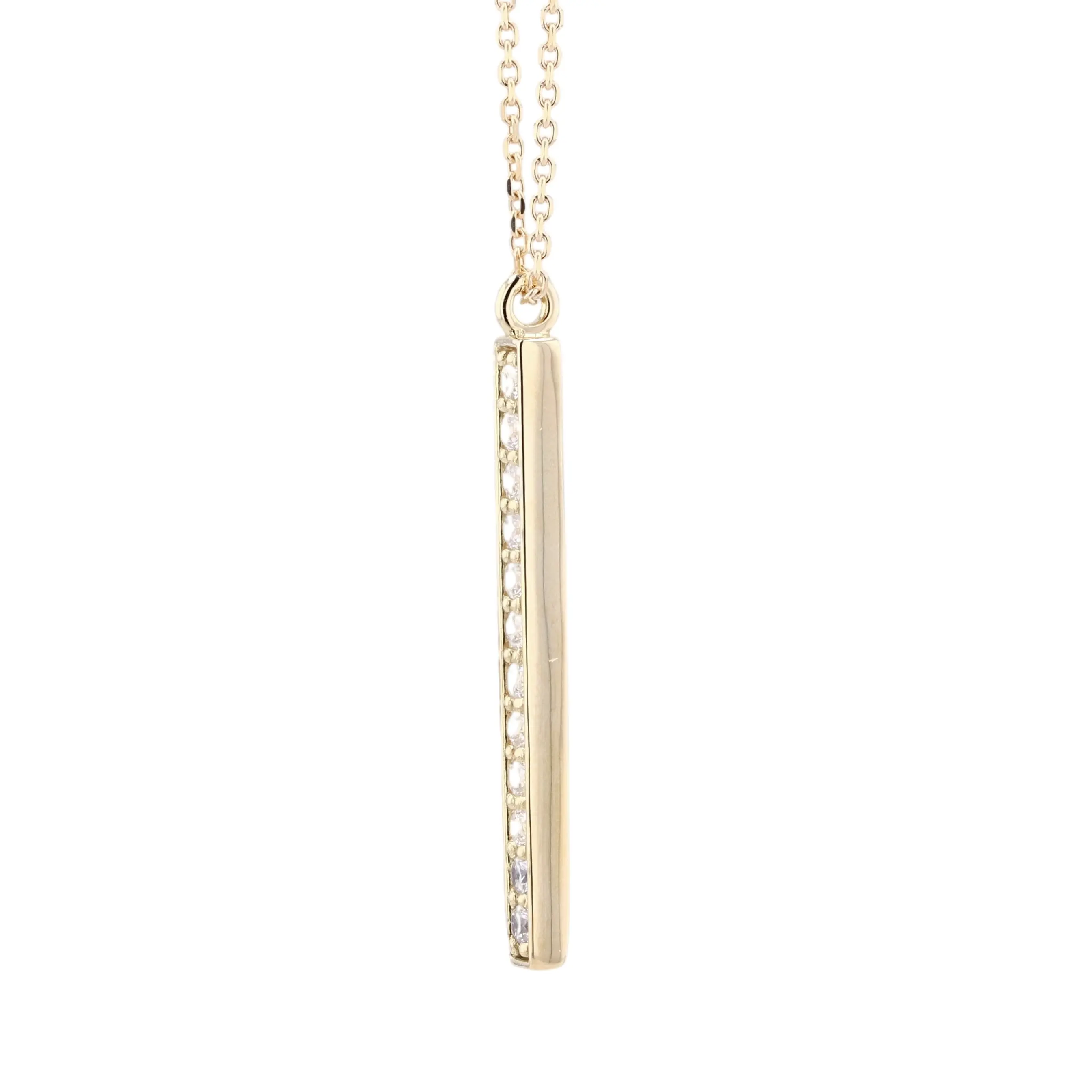 凛と煌めく 0.24ct K18ダイヤモンドネックレス #03000 全体画像